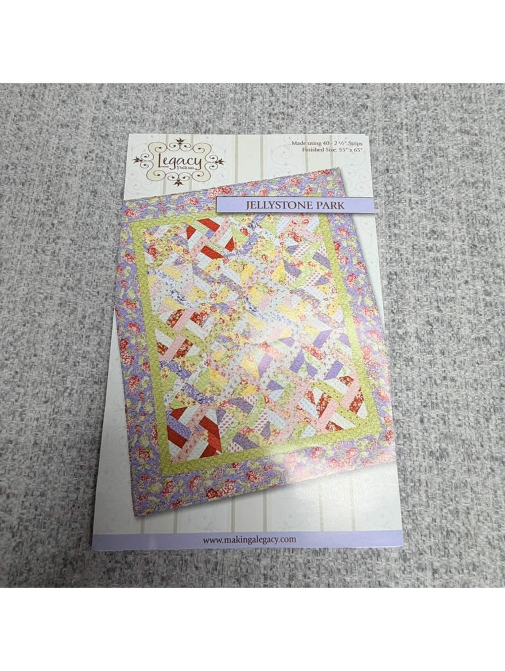 New Legacy Patterns Jellystone Park Quilt Pattern Jelly Roll 2.5” Strips 55 x 65